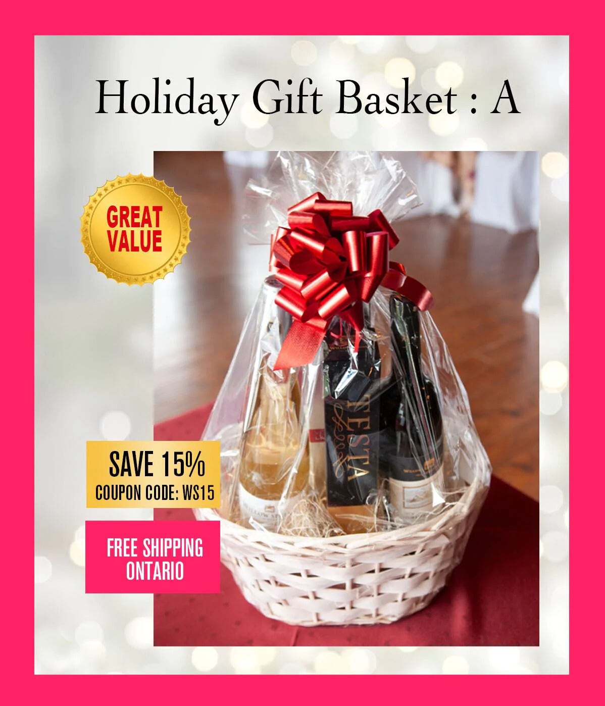 Holiday Gift Basket A (Value of 100) Willow Springs Winery